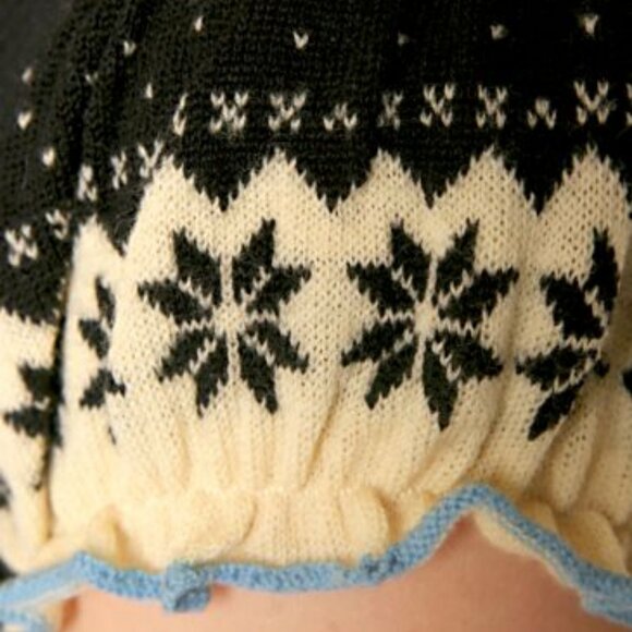 RARE 2000s Free People Birds Eye Babydoll Sweater ASO Alex Russo - Picture 7 of 16